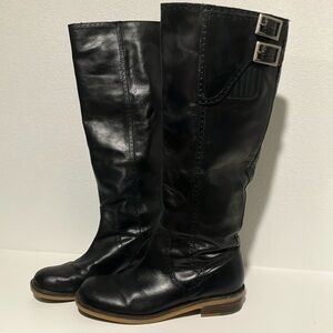 Lucky Brand Black Leather Knee-High Boots